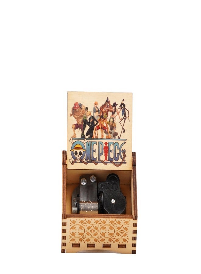 Offo صندوق موسيقى أوتوماتيكي من OFFO مستوحى من ون بيس - قطعة أنمي خشبية مصنوعة يدويًا مع لحن مميز | لا حاجة للتدوير | هدية مثالية لمحبي ون بيس، والمراهقين، والأولاد والبنات | قطعة ديكور للعرض - Image 1